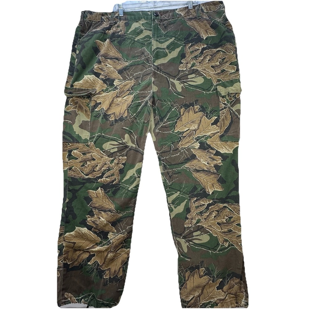 Vintage Y2K Commander Men's 2XL Waist 46-48 Hunting Camo Cargo Pants‎ Adjustable